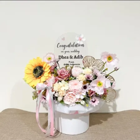 Bloom Box Akrilik Ucapan Wedding Agam