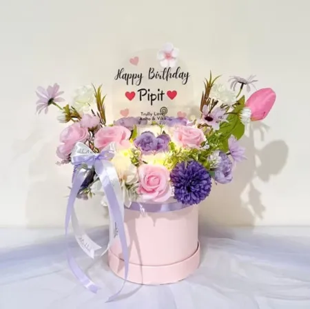 Bloom Box Akrilik Ucapan Ulang Tahun Agam